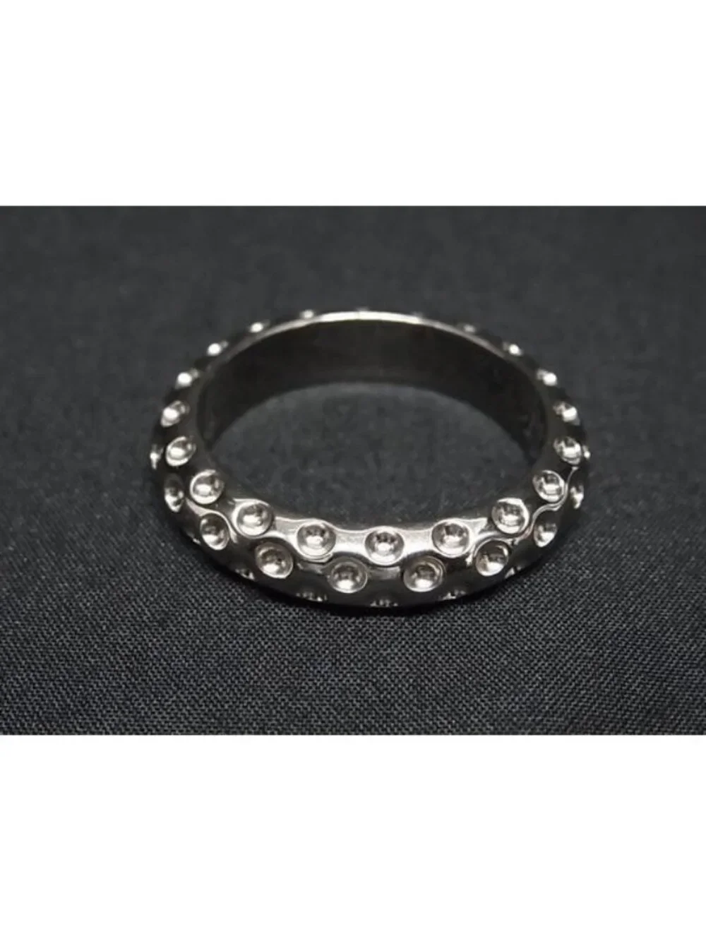 Hermes Dot Scarf Ring Closure Silver - Picture 2 of 3